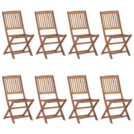 vidaXL Sedie da Giardino Pieghevoli 8 pz con Legno Massello di Acacia