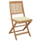 vidaXL Sedie da Giardino Pieghevoli 6 pz con Cuscini Massello Acacia vidaXL Sedie da Giardino Pieghevoli 6 pz con Cuscini Massello Acacia