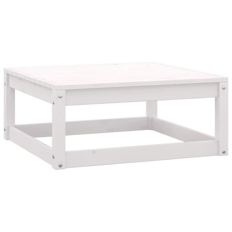 vidaXL Poggiapiedi da Giardino 70x70x30 cm Bianco in Legno Massello di Pino vidaXL Poggiapiedi da Giardino 70x70x30 cm Bianco in Legno Massello di Pino