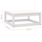 vidaXL Poggiapiedi da Giardino 70x70x30 cm Bianco in Legno Massello di Pino vidaXL Poggiapiedi da Giardino 70x70x30 cm Bianco in Legno Massello di Pino