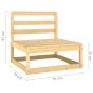 vidaXL Set Divani da Giardino 2 pz in Legno Massello di Pino vidaXL Set Divani da Giardino 2 pz in Legno Massello di Pino