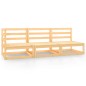 vidaXL Set Divani da Giardino 3 pz in Legno Massello di Pino