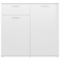 vidaXL Credenza Bianco Lucido 80x36x75 cm in Truciolato vidaXL Credenza Bianco Lucido 80x36x75 cm in Truciolato