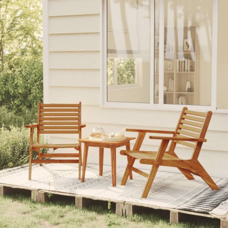 vidaXL Set da Bistrot 3 pz in Legno Massello di Acacia