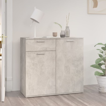 vidaXL Credenza Grigio Cemento 80x36x75 cm in Truciolato