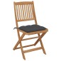 vidaXL Sedie da Giardino Pieghevoli 8 pz con Cuscini Massello Acacia vidaXL Sedie da Giardino Pieghevoli 8 pz con Cuscini Massello Acacia