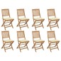 vidaXL Sedie da Giardino Pieghevoli 8 pz con Cuscini Massello Acacia vidaXL Sedie da Giardino Pieghevoli 8 pz con Cuscini Massello Acacia