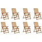 vidaXL Sedie da Giardino Pieghevoli con Cuscini 8 pz Massello Acacia vidaXL Sedie da Giardino Pieghevoli con Cuscini 8 pz Massello Acacia