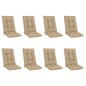 vidaXL Sedie da Giardino Pieghevoli con Cuscini 8 pz Massello Acacia vidaXL Sedie da Giardino Pieghevoli con Cuscini 8 pz Massello Acacia