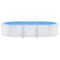 vidaXL Piscina con Pareti in Acciaio Ovale 610x360x120 cm Bianca vidaXL Piscina con Pareti in Acciaio Ovale 610x360x120 cm Bianca