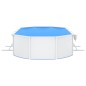 vidaXL Piscina con Pareti in Acciaio Ovale 610x360x120 cm Bianca vidaXL Piscina con Pareti in Acciaio Ovale 610x360x120 cm Bianca