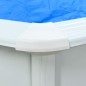 vidaXL Piscina con Pareti in Acciaio Ovale 610x360x120 cm Bianca vidaXL Piscina con Pareti in Acciaio Ovale 610x360x120 cm Bianca