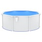 vidaXL Piscina con Pareti in Acciaio 360x120 cm Bianca vidaXL Piscina con Pareti in Acciaio 360x120 cm Bianca