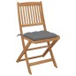 vidaXL Sedie da Giardino Pieghevoli 8 pz con Cuscini Massello Acacia vidaXL Sedie da Giardino Pieghevoli 8 pz con Cuscini Massello Acacia