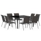 vidaXL Set da Pranzo per Giardino 9 pz in Acciaio vidaXL Set da Pranzo per Giardino 9 pz in Acciaio