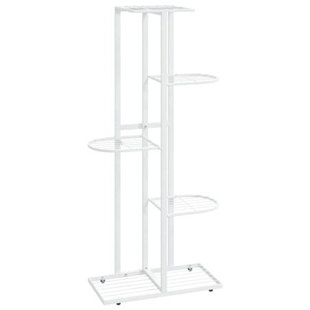 vidaXL Piedistallo per Piante a 5 Piani 43x22x98 cm in Metallo Bianco