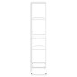 vidaXL Piedistallo per Piante a 5 Piani 43x22x98 cm in Metallo Bianco vidaXL Piedistallo per Piante a 5 Piani 43x22x98 cm in Metallo Bianco