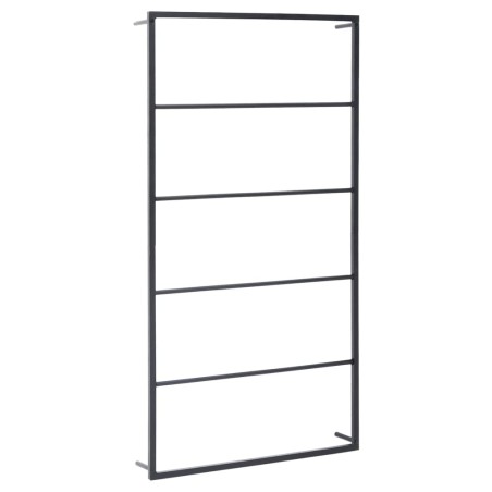 vidaXL Portasciugamani Nero 60x10x116 cm in Acciaio