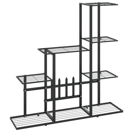 vidaXL Portapiante 94,5x25x88 cm Nero in Metallo