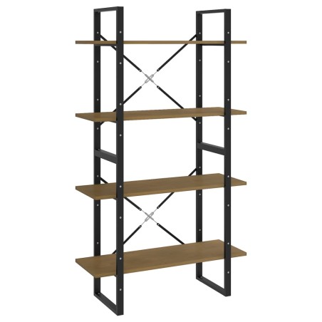 vidaXL Libreria a 4 Ripiani Marrone 80x30x140 cm in Massello di Pino
