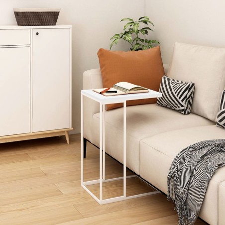 vidaXL Tavolino da Salotto Bianco 40x30x59 cm in Legno Multistrato