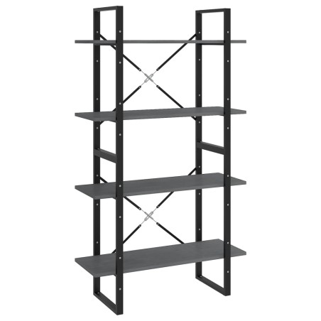 vidaXL Libreria a 4 Ripiani Grigia 80x30x140 cm in Massello di Pino