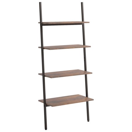 vidaXL Scaffale Pendente 4 Livelli Marrone Scuro e Nero 64x34x150,5cm