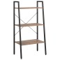 vidaXL Scaffale Autoportante 3 Ripiani Marrone Scuro Nero 56x35x108 cm vidaXL Scaffale Autoportante 3 Ripiani Marrone Scuro Nero 56x35x108 cm