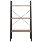 vidaXL Scaffale Autoportante 3 Ripiani Marrone Scuro Nero 56x35x108 cm vidaXL Scaffale Autoportante 3 Ripiani Marrone Scuro Nero 56x35x108 cm