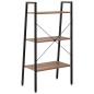 vidaXL Scaffale Autoportante 3 Ripiani Marrone Scuro Nero 56x35x108 cm vidaXL Scaffale Autoportante 3 Ripiani Marrone Scuro Nero 56x35x108 cm