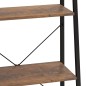 vidaXL Scaffale Autoportante 3 Ripiani Marrone Scuro Nero 56x35x108 cm vidaXL Scaffale Autoportante 3 Ripiani Marrone Scuro Nero 56x35x108 cm