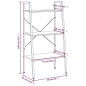 vidaXL Scaffale Autoportante 3 Ripiani Marrone Scuro Nero 56x35x108 cm vidaXL Scaffale Autoportante 3 Ripiani Marrone Scuro Nero 56x35x108 cm