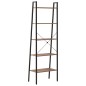 vidaXL Scaffale Autoportante 5 Ripiani Marrone Scuro Nero 56x35x174 cm vidaXL Scaffale Autoportante 5 Ripiani Marrone Scuro Nero 56x35x174 cm