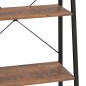 vidaXL Scaffale Autoportante 5 Ripiani Marrone Scuro Nero 56x35x174 cm vidaXL Scaffale Autoportante 5 Ripiani Marrone Scuro Nero 56x35x174 cm