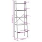 vidaXL Scaffale Autoportante 5 Ripiani Marrone Scuro Nero 56x35x174 cm vidaXL Scaffale Autoportante 5 Ripiani Marrone Scuro Nero 56x35x174 cm
