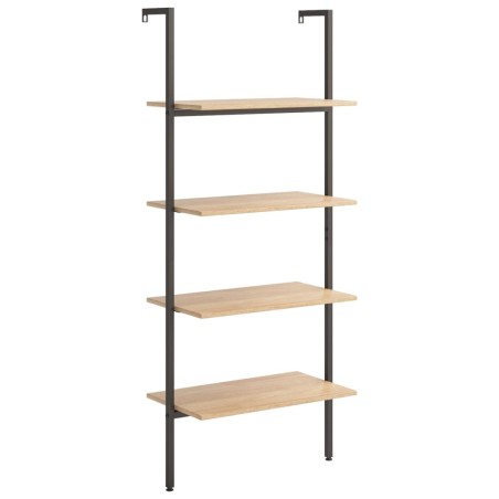vidaXL Scaffale Pendente 4 Livelli Marrone Chiaro e Nero 64x35x152,5cm