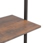vidaXL Scaffale Pendente 3 Livelli Marrone Scuro e Nero 64x35x120,5 cm vidaXL Scaffale Pendente 3 Livelli Marrone Scuro e Nero 64x35x120,5 cm