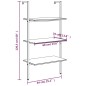 vidaXL Scaffale Pendente 3 Livelli Marrone Scuro e Nero 64x35x120,5 cm vidaXL Scaffale Pendente 3 Livelli Marrone Scuro e Nero 64x35x120,5 cm