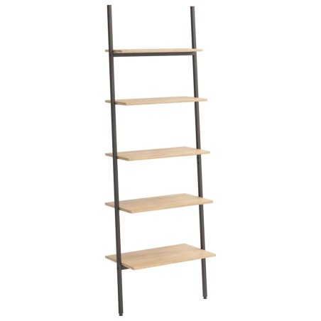 vidaXL Scaffale Pendente 5 Ripiani Marrone Chiaro e Nero 64x34x185,5cm
