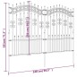 vidaXL Recinzione da Giardino con Punta a Lancia Nera 190cm Acciaio vidaXL Recinzione da Giardino con Punta a Lancia Nera 190cm Acciaio