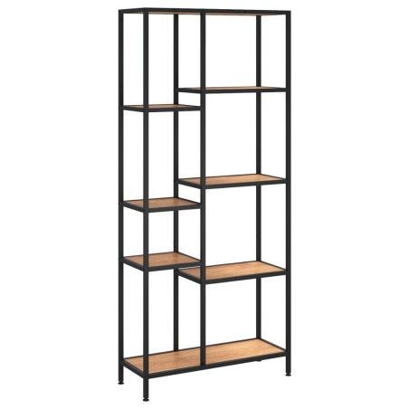 vidaXL Scaffale per Libri 80x30x180 cm Acciaio e Legno Multistrato