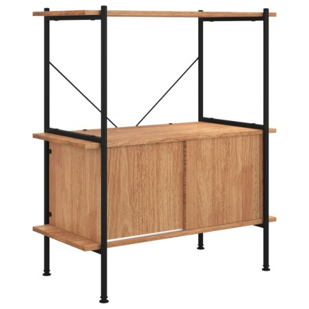 vidaXL Scaffalatura 3 Livelli con Mobiletto 80x40x92cm Acciaio e Legno