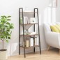 vidaXL Scaffale Autoportante 4 Ripiani Marrone Scuro Nero 56x35x140 cm vidaXL Scaffale Autoportante 4 Ripiani Marrone Scuro Nero 56x35x140 cm