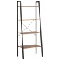 vidaXL Scaffale Autoportante 4 Ripiani Marrone Scuro Nero 56x35x140 cm vidaXL Scaffale Autoportante 4 Ripiani Marrone Scuro Nero 56x35x140 cm