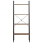 vidaXL Scaffale Autoportante 4 Ripiani Marrone Scuro Nero 56x35x140 cm vidaXL Scaffale Autoportante 4 Ripiani Marrone Scuro Nero 56x35x140 cm