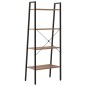 vidaXL Scaffale Autoportante 4 Ripiani Marrone Scuro Nero 56x35x140 cm vidaXL Scaffale Autoportante 4 Ripiani Marrone Scuro Nero 56x35x140 cm