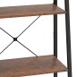 vidaXL Scaffale Autoportante 4 Ripiani Marrone Scuro Nero 56x35x140 cm vidaXL Scaffale Autoportante 4 Ripiani Marrone Scuro Nero 56x35x140 cm