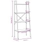 vidaXL Scaffale Autoportante 4 Ripiani Marrone Scuro Nero 56x35x140 cm vidaXL Scaffale Autoportante 4 Ripiani Marrone Scuro Nero 56x35x140 cm