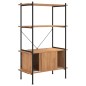 vidaXL Scaffalatura 4 Livelli con Mobile 80x40x130 cm Acciaio e Legno vidaXL Scaffalatura 4 Livelli con Mobile 80x40x130 cm Acciaio e Legno