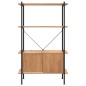 vidaXL Scaffalatura 4 Livelli con Mobile 80x40x130 cm Acciaio e Legno vidaXL Scaffalatura 4 Livelli con Mobile 80x40x130 cm Acciaio e Legno